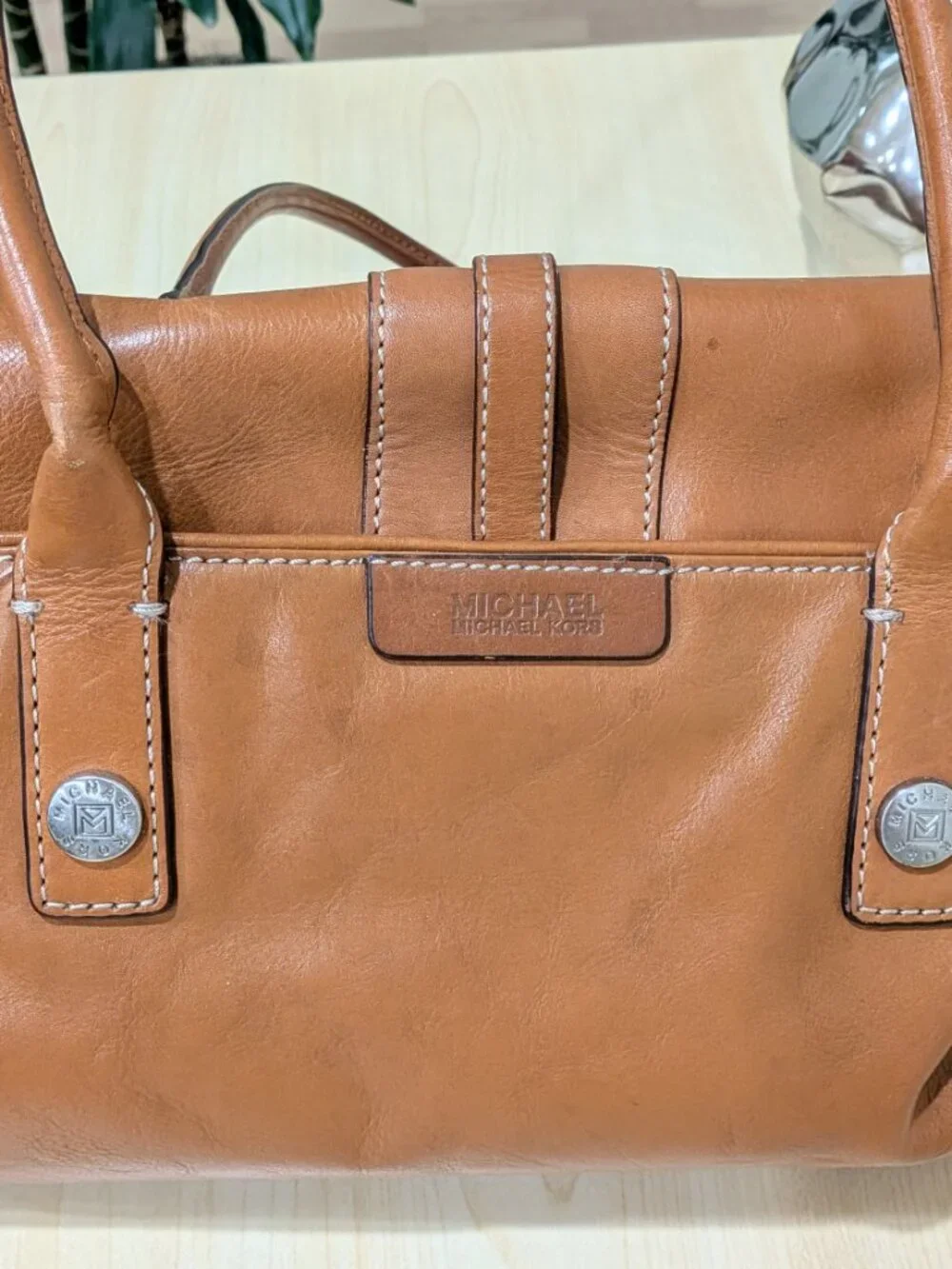 Michael Kors Leather Satchel Shoulder Bag